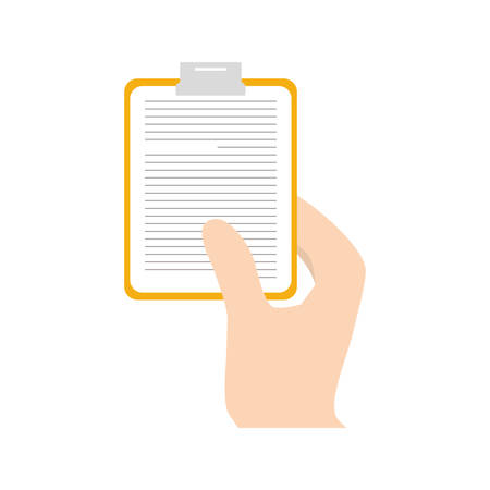 clipboard in the hand icon image, vector illustration designのイラスト素材