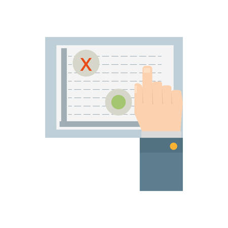 smartphone business with hand icon, vector illustration imageのイラスト素材