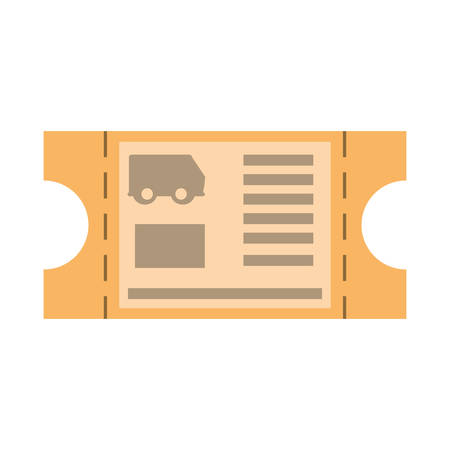 brown ticket related icon, vector illustration imageのイラスト素材