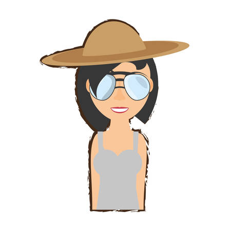 woman vacation icon image, vector illustration designのイラスト素材
