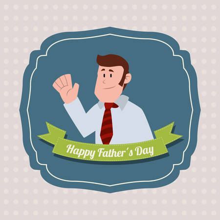 happy father day card icon image, vector illustrationのイラスト素材