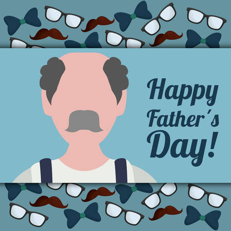 happy father day card icon image, vector illustrationのイラスト素材