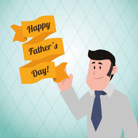Father day card icon image, vector illustrationのイラスト素材