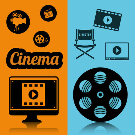 cinema film industry concept poster vector illustration eps 10のイラスト素材