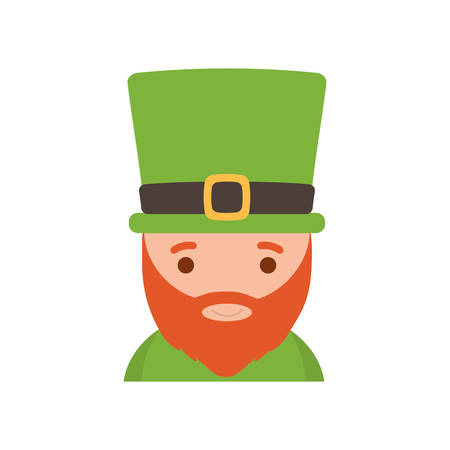 saint patrick day leprechaun with hat beard vector illustrationのイラスト素材