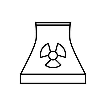 nuclear power plant energy thin line vector illustration eps 10のイラスト素材