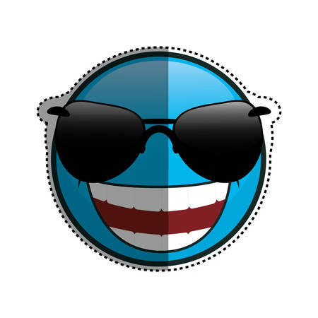 Funny emoticon cartoon vector illustration graphic designのイラスト素材