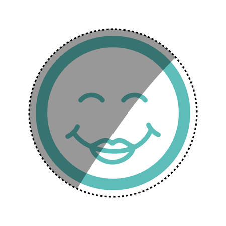 Funny emoticon cartoon icon vector illustration graphic designのイラスト素材