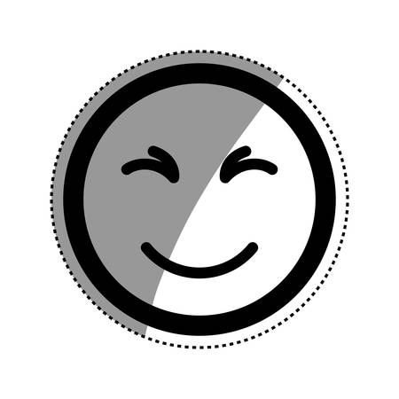 Funny emoticon cartoon icon vector illustration graphic designのイラスト素材