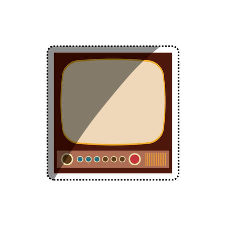 Vintage tv device icon vector illustration graphic designのイラスト素材