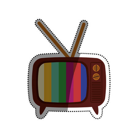 Vintage tv device icon vector illustration graphic designのイラスト素材