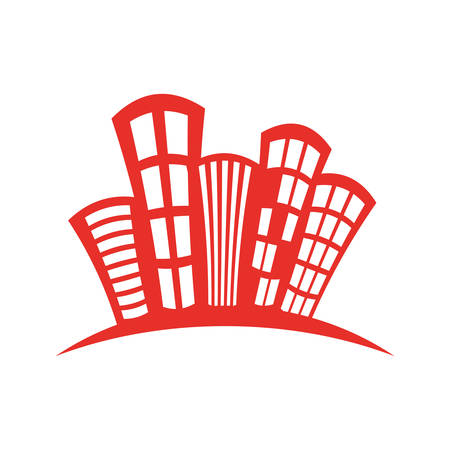 city buildings symbolのイラスト素材