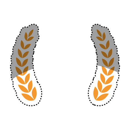 Wreath leaves ornament vector decoration ilustration leafのイラスト素材