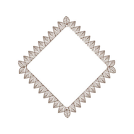 rhombus decorative leaves floral vector illustrationのイラスト素材