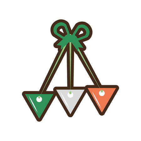 st patricks day pennant decorativeのイラスト素材