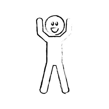 Happy man smiling icon vector illustration graphic designのイラスト素材