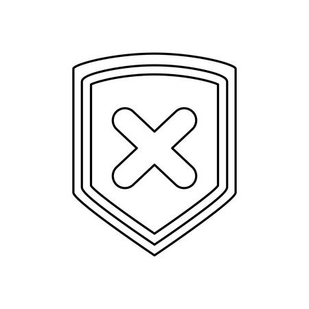 Shield security symbol icon vector illustration graphic designのイラスト素材