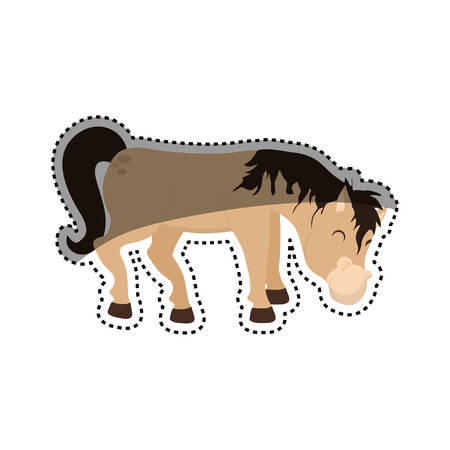 Horse farm animal icon vector illustration graphic designのイラスト素材