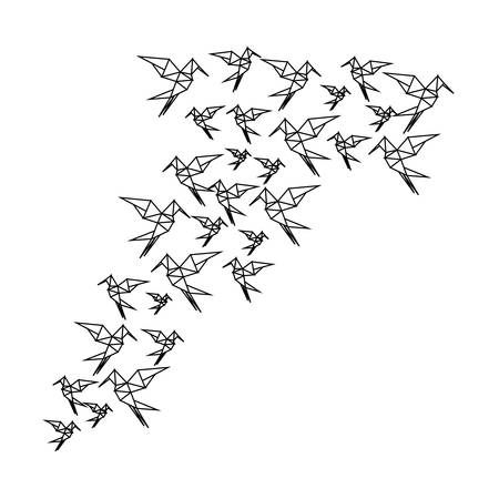 origami paper art icon vector illustration graphic designのイラスト素材