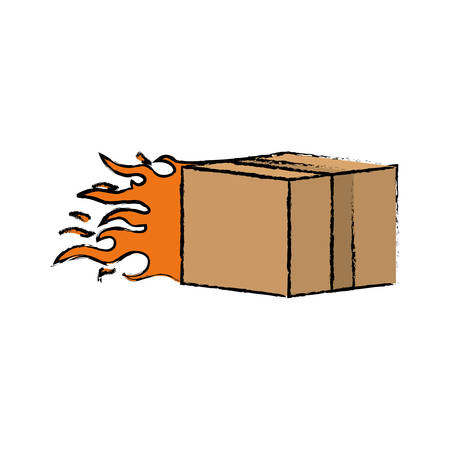 Delivery cardboard box icon vector illustration graphic designのイラスト素材