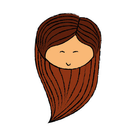 Woman cute cartoon icon vector illustration graphic designのイラスト素材