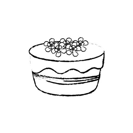 Delicious birthday cake icon illustration graphic designのイラスト素材