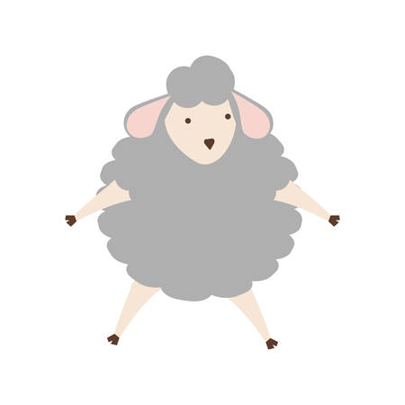 Sheep sleeping cartoon icon vector illustration graphic designのイラスト素材