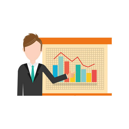 statistic graph report icon vector illustration graphic designのイラスト素材