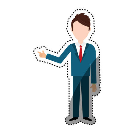 Businessman executive profile icon vector illustration graphic designのイラスト素材