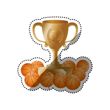 Basketball sport game icon vector illustration graphic designのイラスト素材