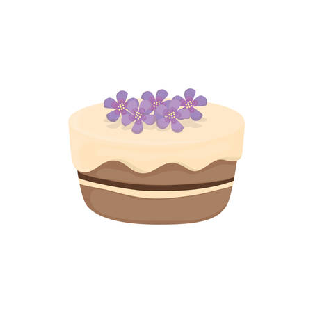 Delicious birthday cake icon vector illustration graphic designのイラスト素材