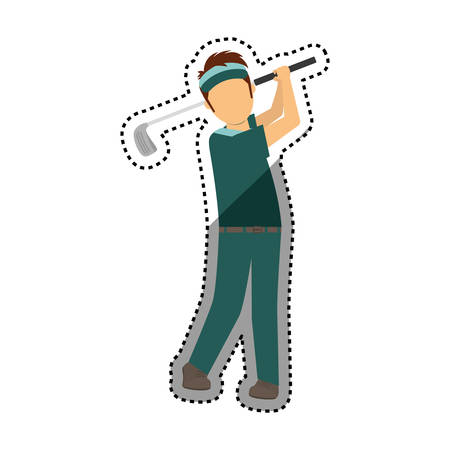 Golf game sport icon vector illustration graphic designのイラスト素材