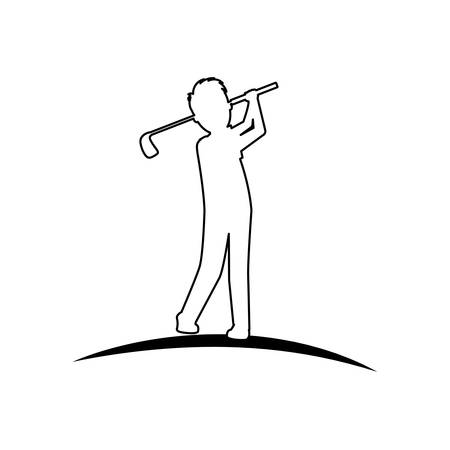Golf game sport icon vector illustration graphic designのイラスト素材