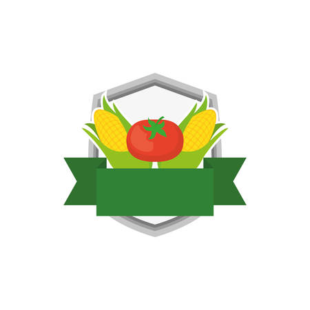 Fresh and healthy vegetable icon vector illustration graphic designのイラスト素材