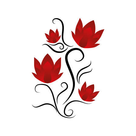 Beautiful flowers ornament icon vector illustration graphic designのイラスト素材