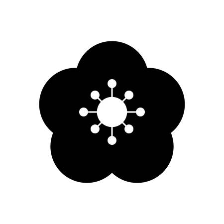 Beautiful flower ornament icon vector illustration graphic designのイラスト素材