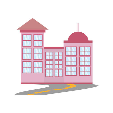 Building modern urban road vector illustration eps 10のイラスト素材