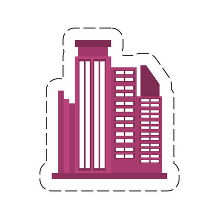 cartoon building business trendy vector illustration eps 10のイラスト素材