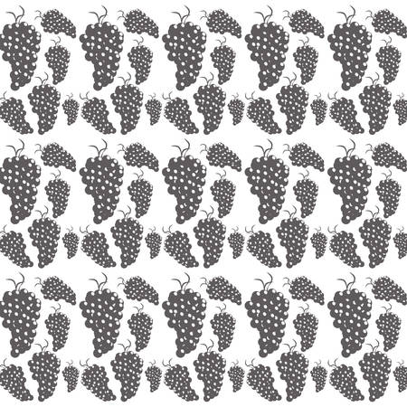 bunch grapes seamless pattern design vector illustration eps 10のイラスト素材