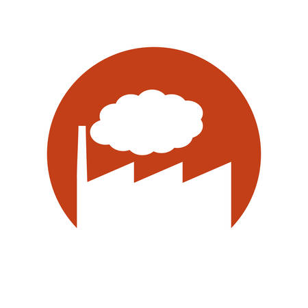 Factory pollution environment design.のイラスト素材