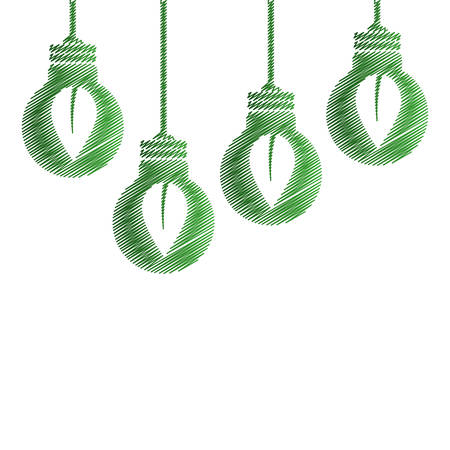 drawing bulbs hanging environment design vector illustration eps 10のイラスト素材