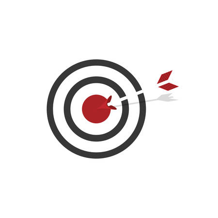 Target dartboard symbol icon vector illustration graphic designのイラスト素材