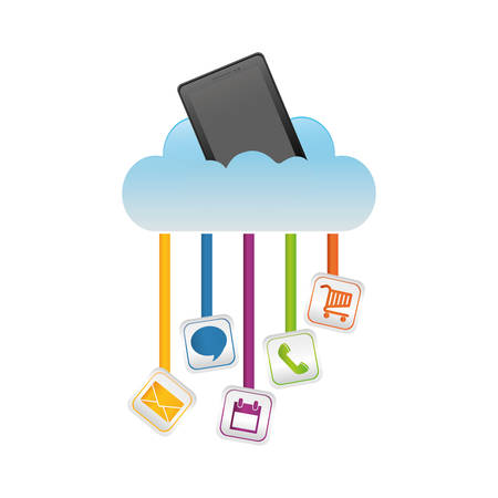 Mobile applications for smartphone icon vector illustration graphic designのイラスト素材