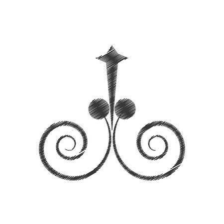 drawing decorate ornate scroll style vector illustration eps 10のイラスト素材
