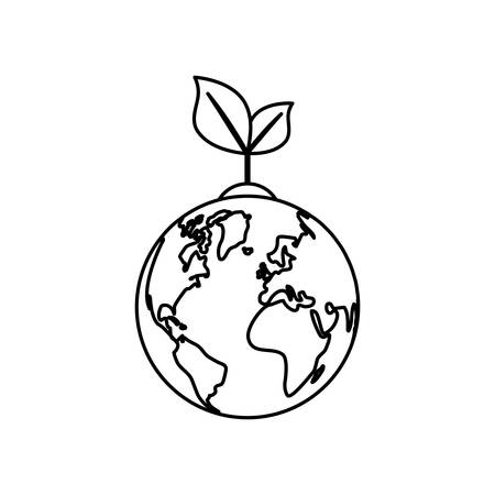 Green planet ecology icon vector illustration graphic designのイラスト素材