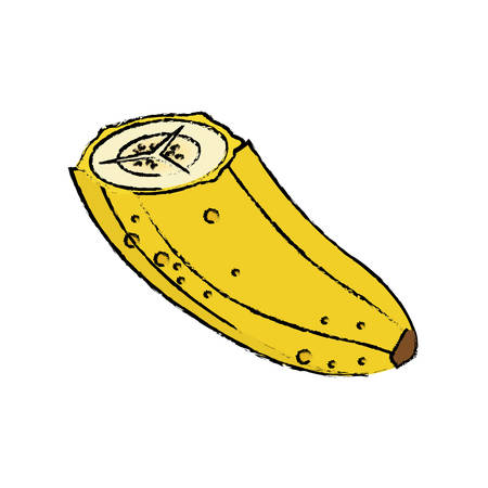 Banana delicious fruit icon vector illustration graphic designのイラスト素材