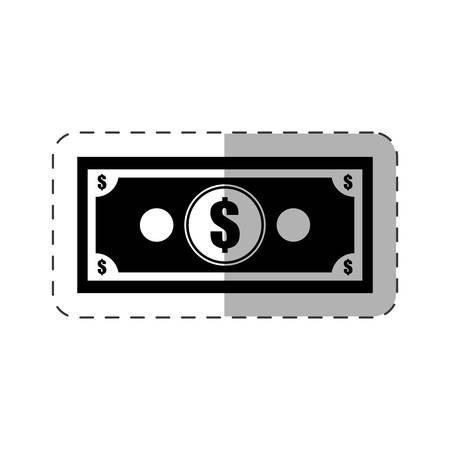 dollar money currency icon vector illustrationのイラスト素材