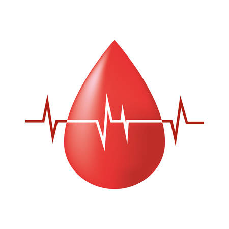drop blood donation pulse vector illustrationのイラスト素材