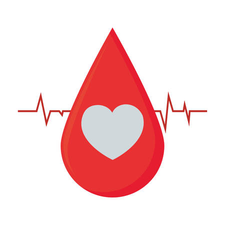 blood donation drop heart care vector illustrationのイラスト素材