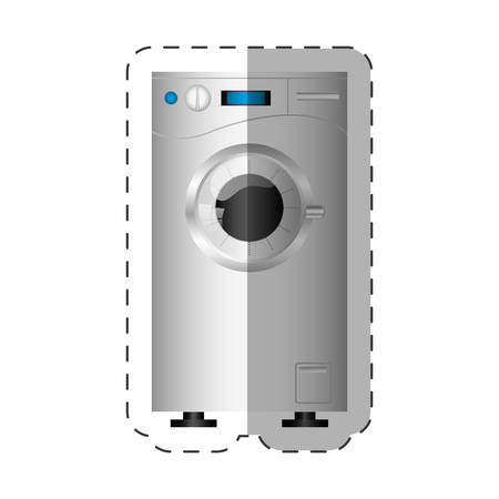 washing machine appliance home cut line vector illustration eps 10のイラスト素材